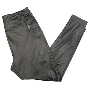 Free People Movement Dark Grey Shiny Leggings Women's Size L